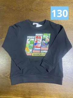 新品未使用　マリオカートトレーナー【130サイズ】ブラック　スーパーマリオ