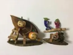 木の実細工 郷土玩具 置物 2点セットのサムネイル