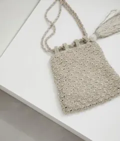 アダムエロペ　【ANAN’S】ビーズ巾着バッグ