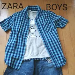 ZARA BOYS 　ザラボーイズ　半袖チェックシャツ　140