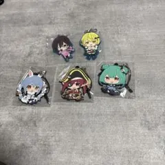 ホロライブ ラバーキーホルダー 5種セット　極楽湯　 カプセルトイ