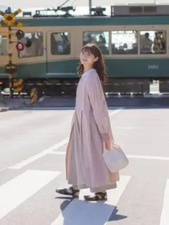 タグ付き新品　 ゆべし×Samansa Mos2切替2WAYワンピース