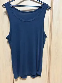 3枚セットUNIQLO リブタンクトップ ブラック L2枚XL1枚のサムネイル