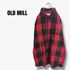 mt121125 OLD MILL バッファローチェック　フランネルシャツ　赤