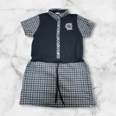 FILA GOLF ブラック　黒　チェック　グレー　ポロワンピース 3Lのサムネイル