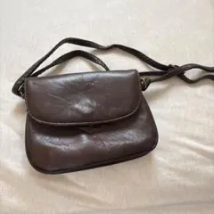 ミニショルダーバッグ ダークブラウン