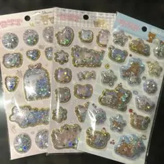 リラックマ　キラッとぷくぷくエアーシール　3種　 シャカシャカシール　国内正規品