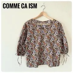良品‼COMME CA ISM レディース花柄　五分袖トップス　7　綿100％