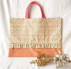 受注制作【サイズオーダー可】花柄レッスンバック