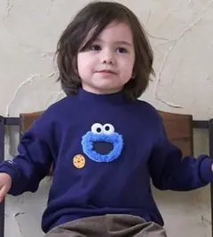 プティマイン【SESAME STREET】モチーフトレーナー クッキーモンスター