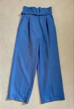 N ナチュラルビューティーベーシック　ワイドパンツ ベルト付き