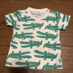 キッズ 半袖Tシャツ ワニ柄 ホワイト