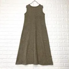 ♡【titivate select】M ベージュ　ニットワンピース Aライン