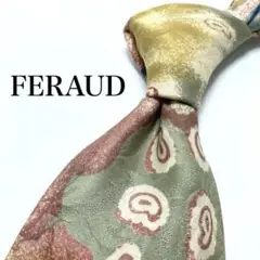 【極美品】 FERAUD ネクタイ 総柄 オシャレ 派手 ナルト