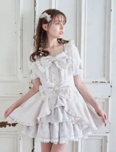 リズリサ　フロントカシュクールBIGリボンセットアップ