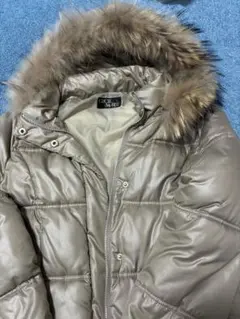 CECIL McBEE シルバー ダウンジャケット ブルーフォックスファー