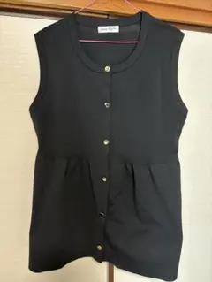しまむら HinaStyle レディース ニットベスト 3L ブラック