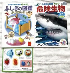 マクドナルド ハッピーセット 図鑑 2冊セット(ふしぎの図鑑・危険生物)シール付