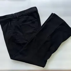 【ユニクロ 訳あり未使用品】完売品　人気スリムフレアトラウザージーンズ黒XL