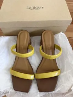 Le Talon サンダル イエロー クロコ型押し サイズSのサムネイル
