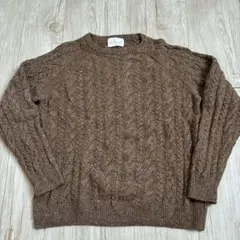 URBAN RESEARCH DOORS ブラウン ケーブルニット