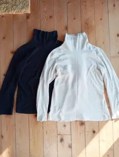 ユニクロ フリース 黒白2枚セット