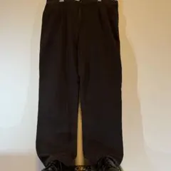 ランズエンド チノパン ワイド 厚手 2タック ダークブラウン 90s 00s