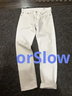 美品　オアスロウ　ホワイトデニム　日本製　LOT107 白タブ