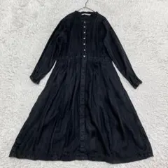 Piyo様専用グランマママドーター 長袖 ストライプ タック ロングワンピース