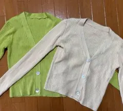ANLEM ニットカーディガン　 ショート丈2点セット