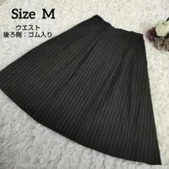 セール中★【未使用品】Ａライン ✨ウエストゴム✨ フレアースカート ストライプ