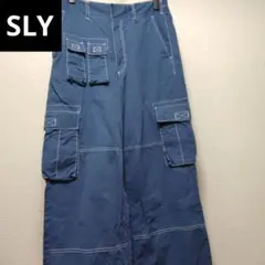 SLY ネイビー カーゴパンツ 多ポケット
