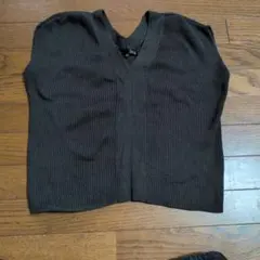 SUGAR SPOON ダークグレー ニットベスト F