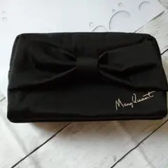 Mary Quant ブラックポーチ リボン付き