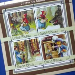 5064 外国切手 ギニアビサウ 2003年 グリム童話 小型シート