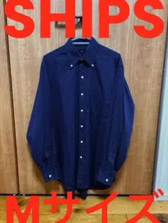 ⭐️大人気⭐️SHIPS シップス 薄手長袖シャツ ネイビー ストライプ