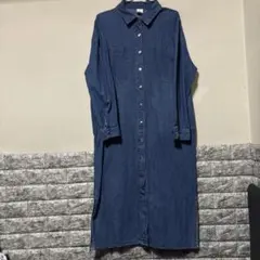 デニムロングワンピース