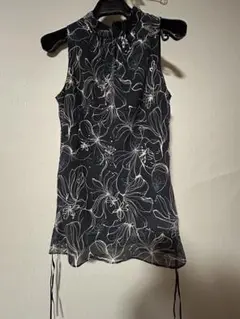 FIGNO 日本製 花柄ノースリーブトップス