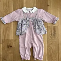 【bebe reduction】〔70〕花柄 プリント カバーオール