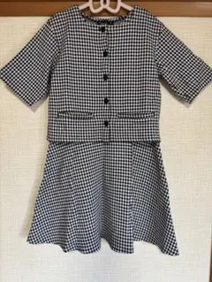 アニエスベー ギンガムチェック ワンピース ジャケット セット 入学式 発表会