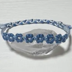 お花 ミサンガ (ブルー系) 本命カラー・推しカラー 即購入⭕️