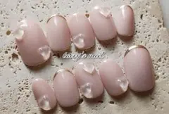 No.188/ネイルチップ　ガーリー ハート シンプル ちゅるん