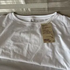無印良品 天竺編み フレンチスリーブTシャツ 白 XL