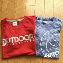 アウトドア　長袖カットソー　150センチ　2枚セット　青色　赤色