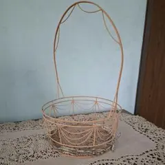 ジャンクガーデン プランター ワイヤーバスケット カゴ ピンク