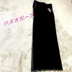 パメオポーズ　バラ刺繍 ブラック タイトスカートのサムネイル