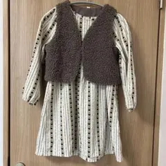 ノルディック柄　ワンピース2点セット