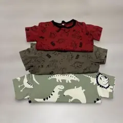 恐竜柄 半袖Tシャツ3枚セット