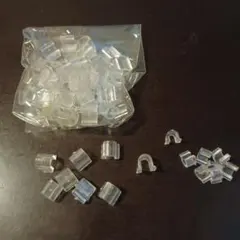 ヘアゴム用留め具パーツ 透明樹脂