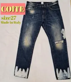 【希少】COITE イタリア製 ダメージ加工 ストレートデニム sizeM